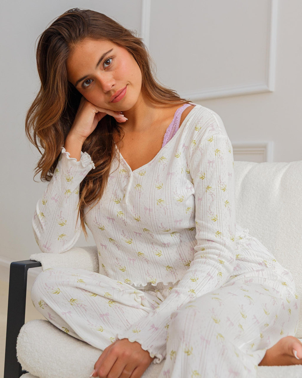 Das Lottie Luxury Pointelle Pyjama-Set