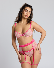Love Letter Embroidered Balcony Bra