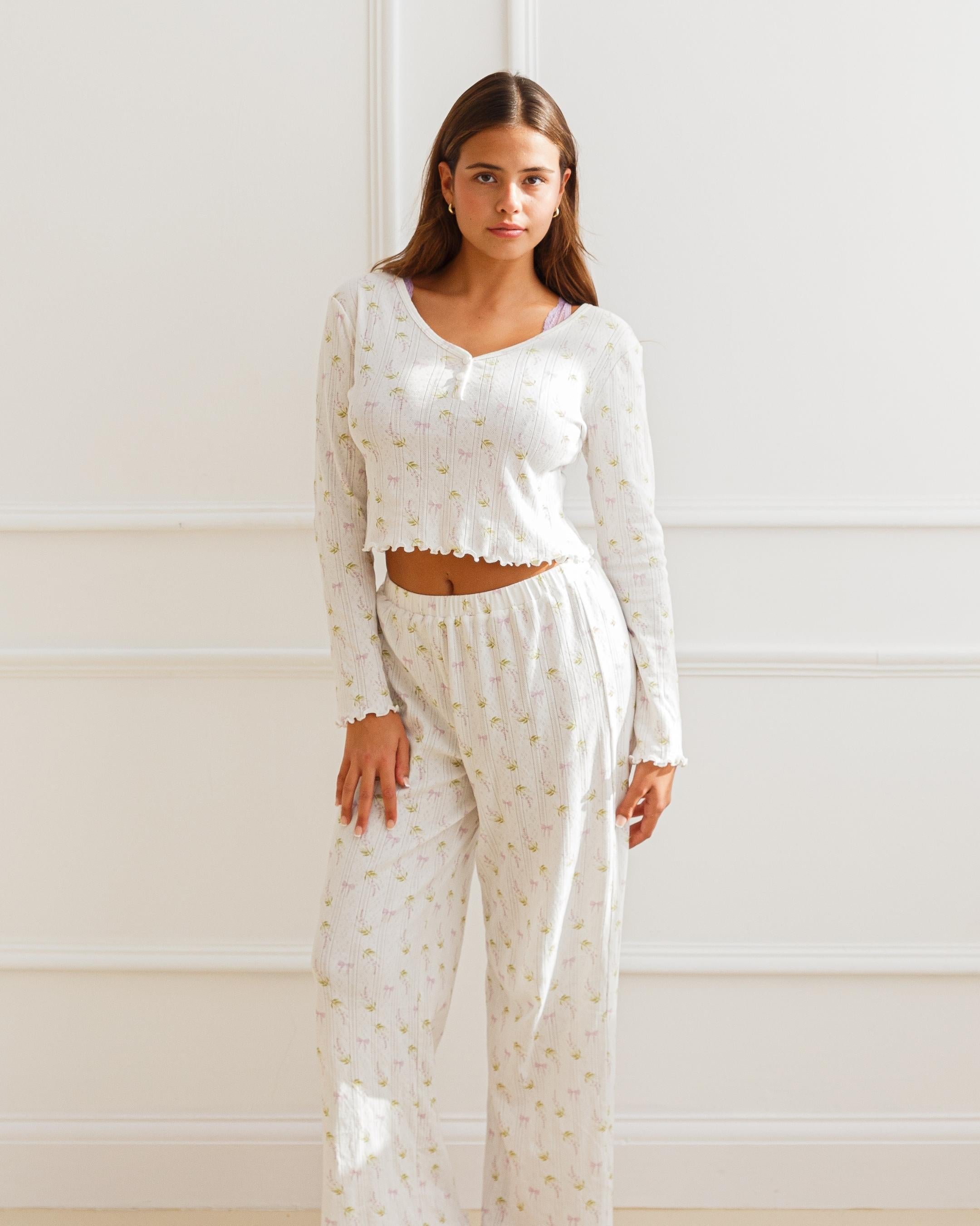 The Lottie Luxury Pointelle Pyjama Set